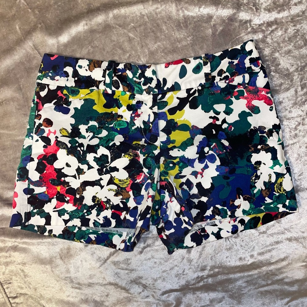 Floral Multi Colored Ann Taylor Chino Shorts